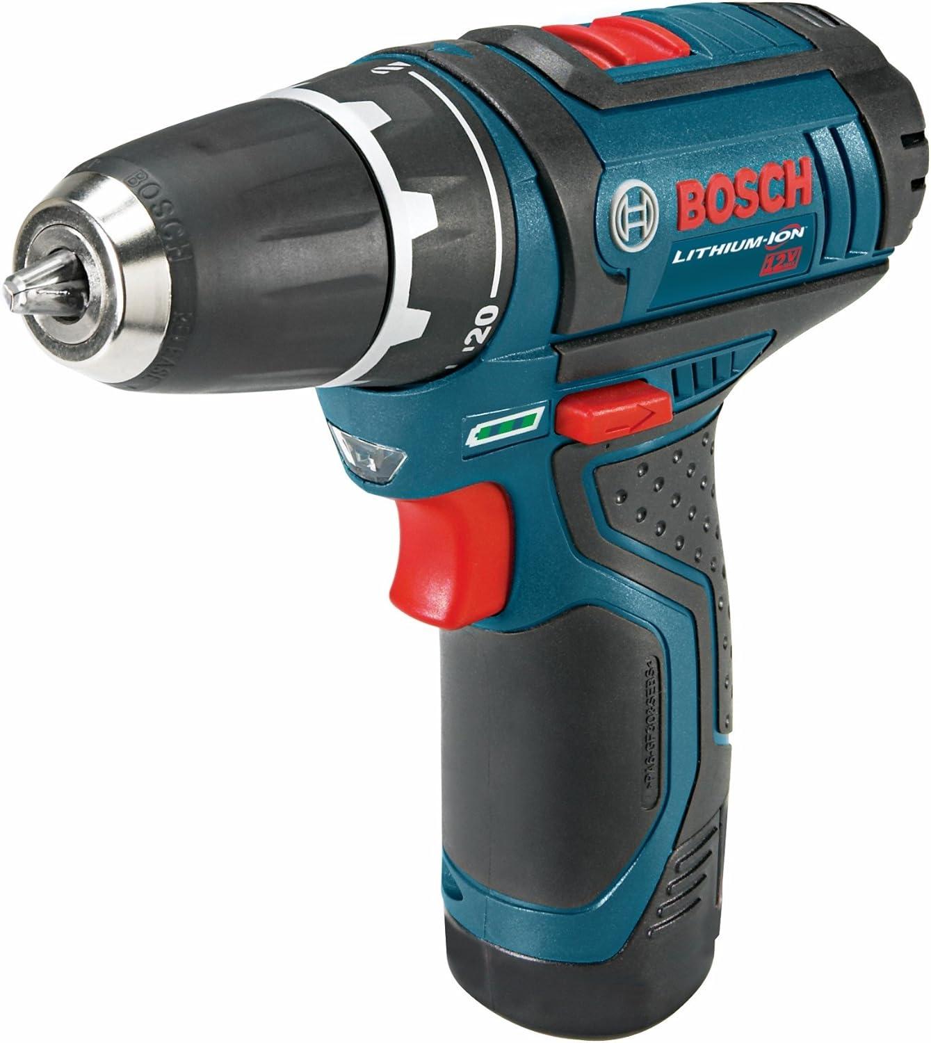 imageBOSCH GXL12V310B22 12V Max 3 Tool Power Tool Combo Kit Compact Cordless Drill Driver Pocket Reciprocating Saw and LED Worklight Set Includes 2 Batteries Charger amp BagIndustrial