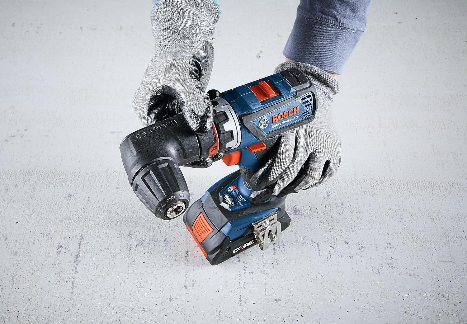 imageBOSCH GXL18V270B22 18V Brushless 2 Tool Combo Kit with 5in1 Flexiclick Cordless Drill Driver and StarlockPlus Oscillating Multi Tool Tool Set Includes CORE18V Battery Charger amp Attachments
