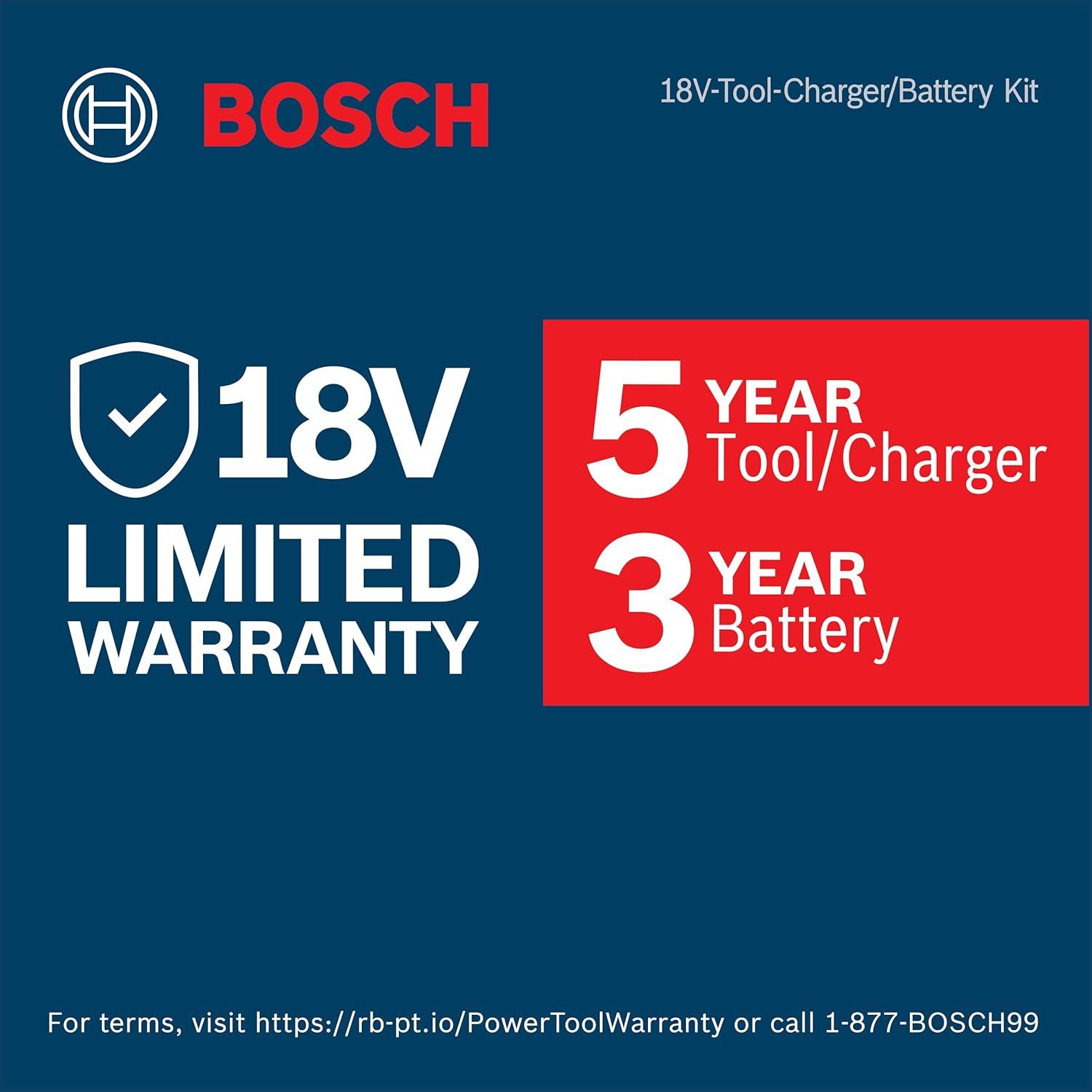 imageBOSCH GXL18V27B22 Power Tool Combo Kit 18V Brushless Compact 12 In Cordless Drill Driver and 14 In Hex Impact Driver Includes Two 20Ah Batteries 18V Charger and Carrying Tool Bag
