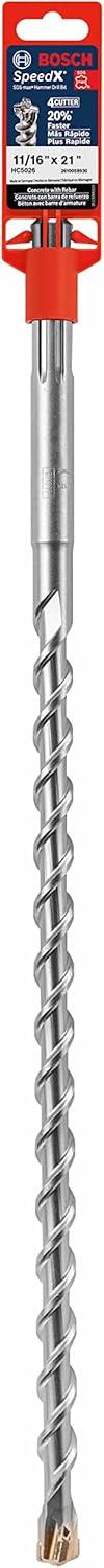 imageBOSCH HC5091 112 in x 21 in SDSmax SpeedX Carbide Rotary Hammer Bit for Concrete Drilling1116 in