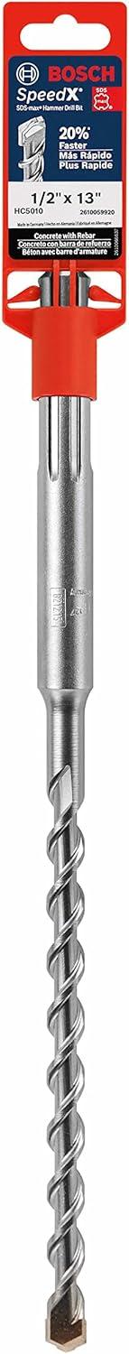 imageBOSCH HC5091 112 in x 21 in SDSmax SpeedX Carbide Rotary Hammer Bit for Concrete Drilling12 Diameter