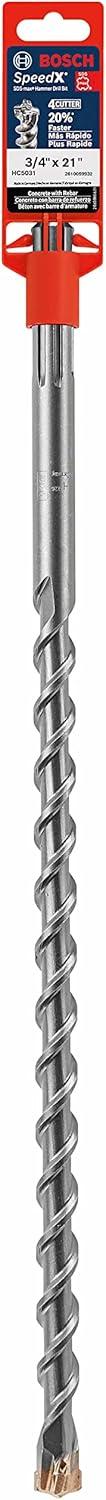 imageBOSCH HC5091 112 in x 21 in SDSmax SpeedX Carbide Rotary Hammer Bit for Concrete Drilling34 in