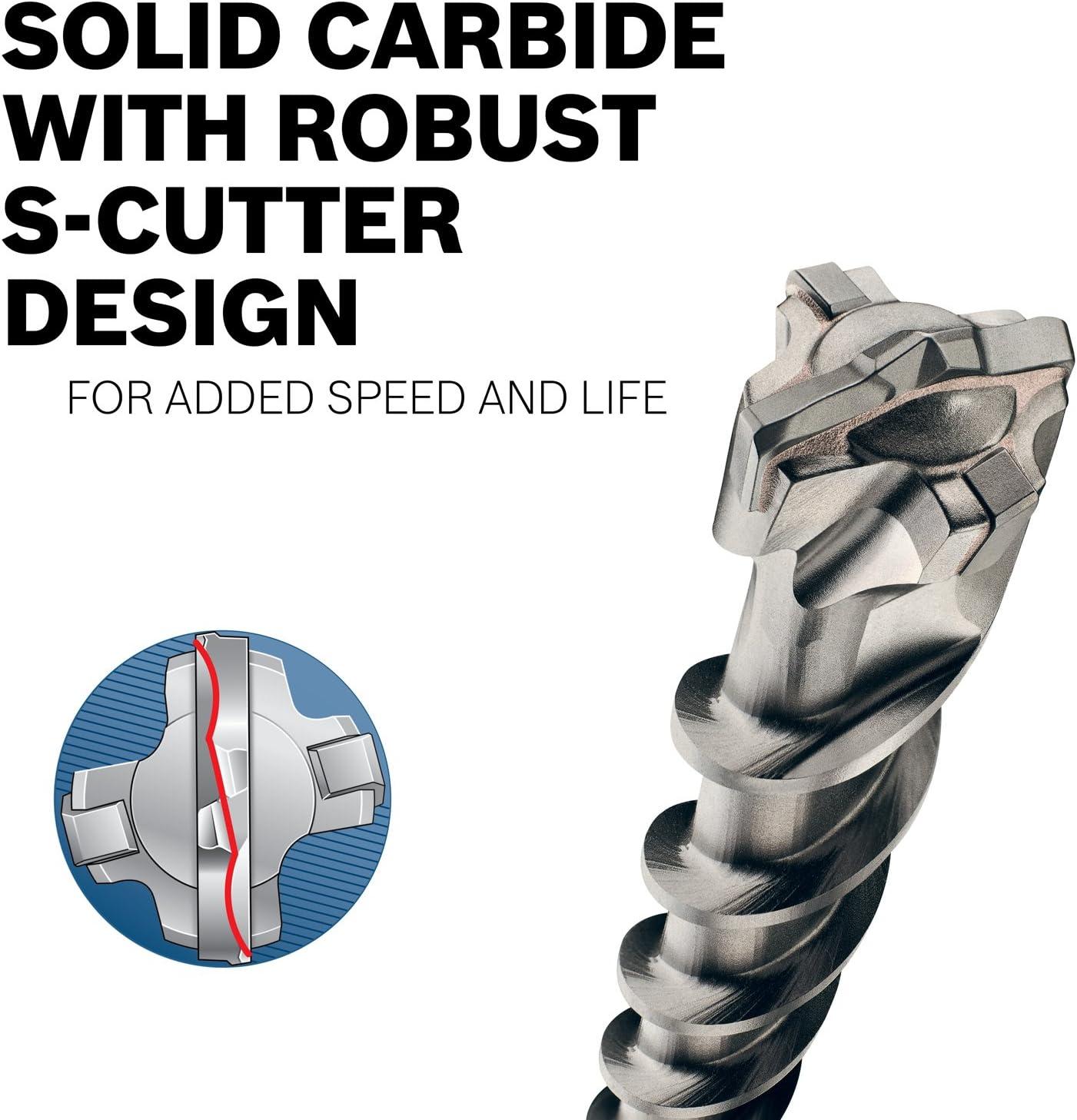 imageBOSCH HC5091 112 in x 21 in SDSmax SpeedX Carbide Rotary Hammer Bit for Concrete Drilling58 Diameter