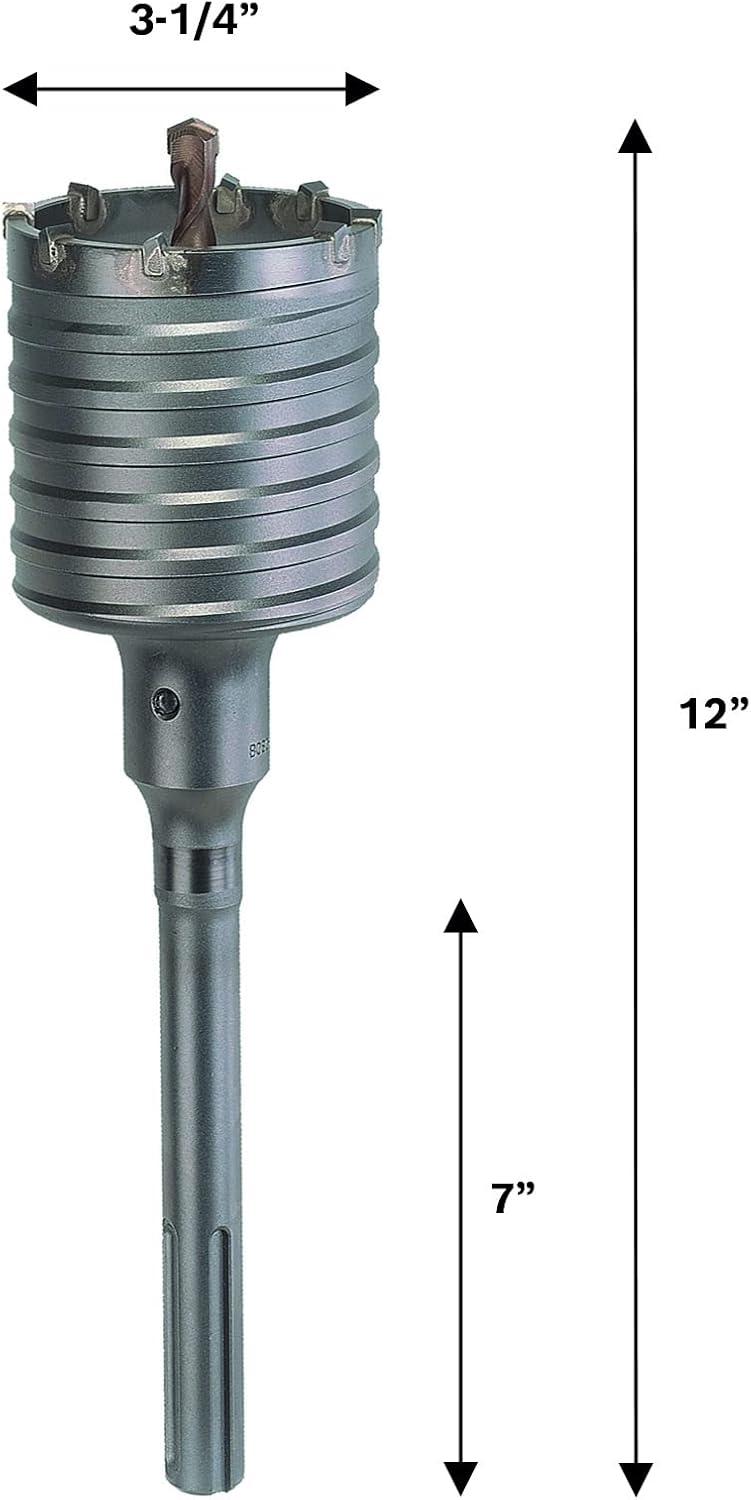 imageBOSCH HC8555 4 in x 22 in SDSMax Rotary Hammer Core Bit Ideal for Applications in Masonry Brick Block Concrete314 In Diameter