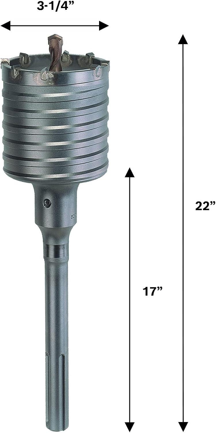 imageBOSCH HC8555 4 in x 22 in SDSMax Rotary Hammer Core Bit Ideal for Applications in Masonry Brick Block Concrete314 In Diameter
