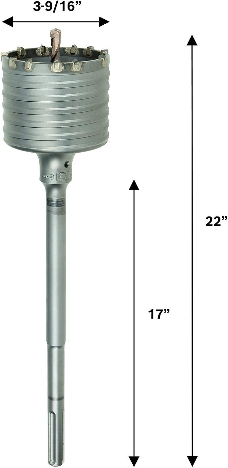 imageBOSCH HC8555 4 in x 22 in SDSMax Rotary Hammer Core Bit Ideal for Applications in Masonry Brick Block Concrete3916 In Diameter