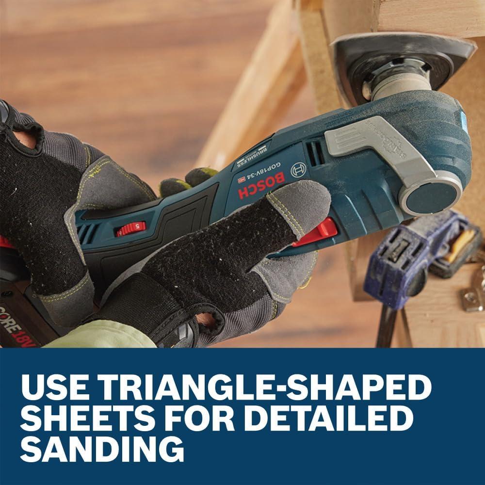 imageBOSCH OSL350SPD Starlock Oscillating MultiTool Delta Sanding Pad 3D Interface Technology HookandLoop System Perfect for Woodworking DIY amp Professional Detailed Sanding Projects