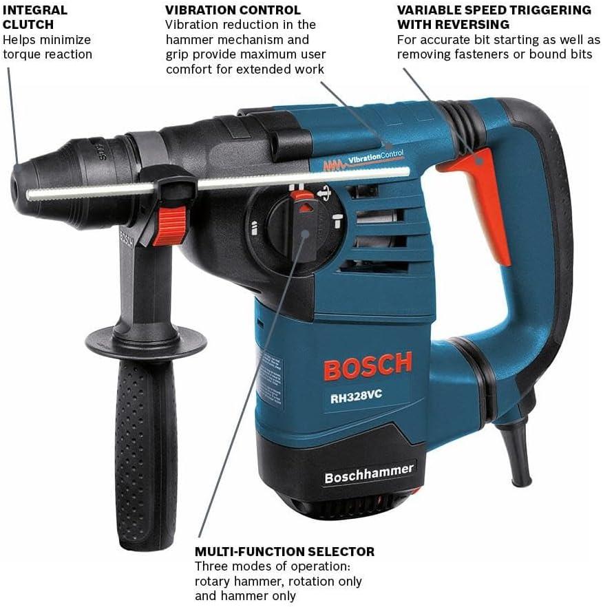 imageBOSCH RH328VC 118 Inch SDSplus Rotary Hammer with Variable Speed Vibration ControlSDS Rotary Hammer