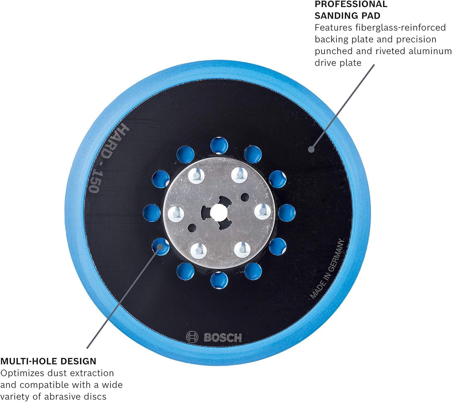 imageBOSCH RSM6045 6 in Medium HookandLoop MultiHole Sanding PadHard Pad