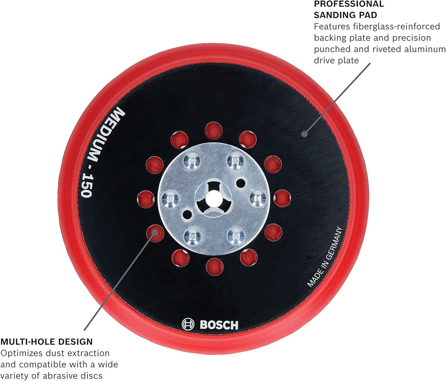imageBOSCH RSM6045 6 in Medium HookandLoop MultiHole Sanding PadMedium Pad