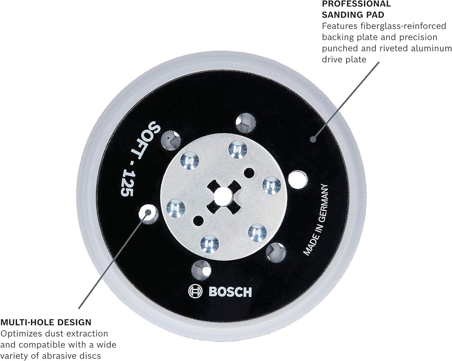 imageBOSCH RSM6045 6 in Medium HookandLoop MultiHole Sanding PadSoft Pad