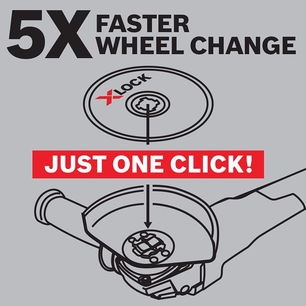 imageBOSCH TCWX1S500 5 In x 045 In XLOCK MetalStainless Fast Cutting Abrasive Wheel 60 Grit Compatible with 78 In Arbor Type 1A ISO 41 for Applications in Metal Stainless Steel CuttingType 1A MetalStainless