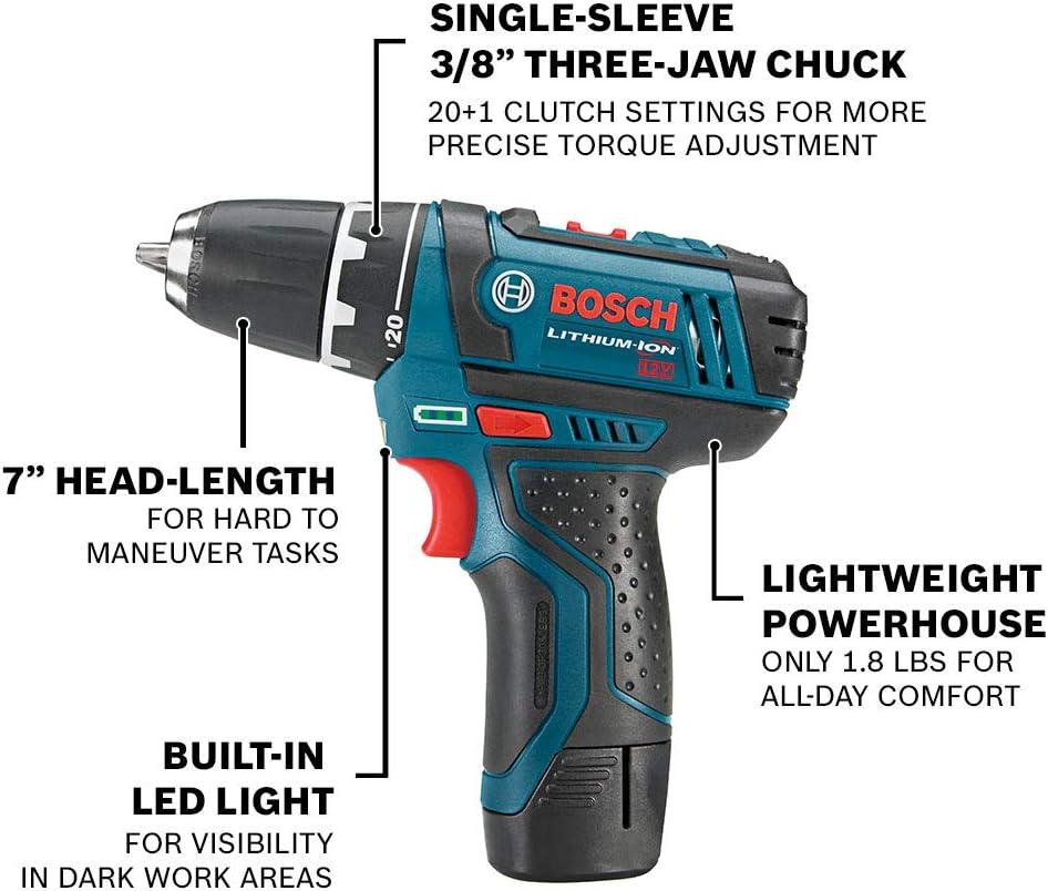 imageBosch 12V Max Cordless 2Tool Combo Kit with DrillDriver and Impact Driver CLPK2212012V Kit