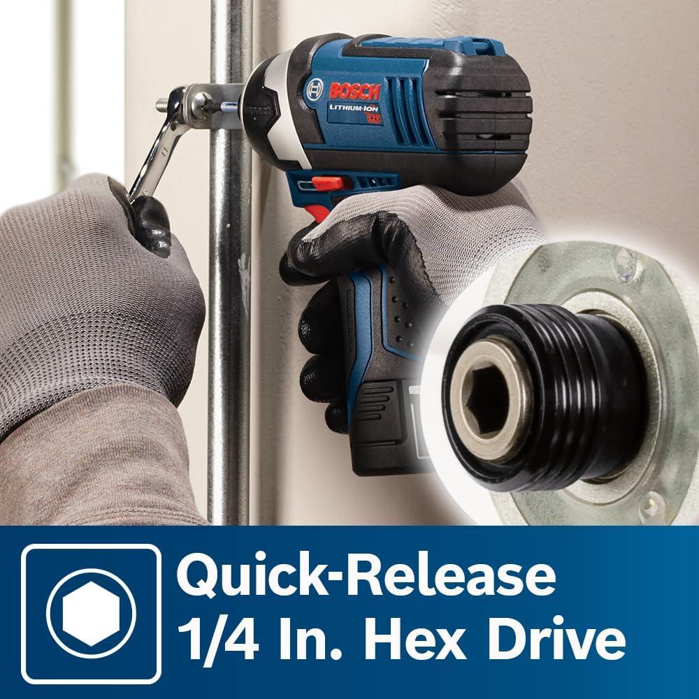 imageBosch 12V Max Cordless 2Tool Combo Kit with DrillDriver and Impact Driver CLPK2212012V Kit