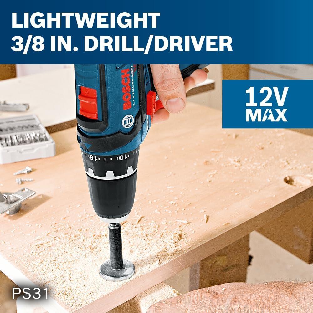 imageBosch 12V Max Cordless 2Tool Combo Kit with DrillDriver and Impact Driver CLPK2212012V Kit