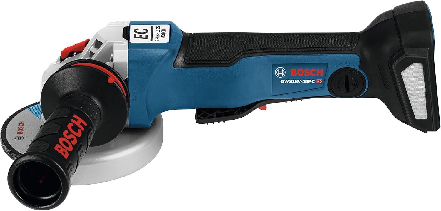 imageBosch 18V EC Brushless ConnectedReady 45 In Angle Grinder with Paddle Switch Bare Tool GWS18V45PCN