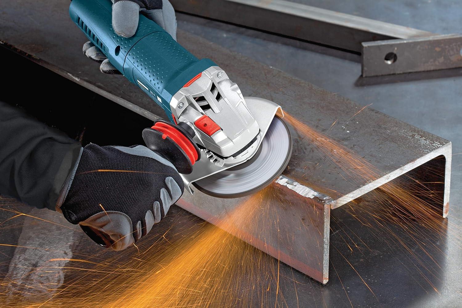 imageBosch 5 In VariableSpeed Angle Grinder with Paddle Switch and Dust Guard GWS1350VSPDG