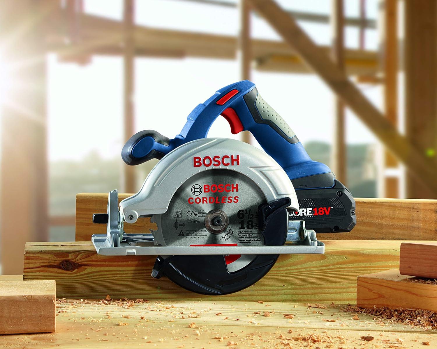 imageBosch CCS180B14A 18V 612 In Circular Saw Kit with 1 CORE18V 80 Ah Performance Battery