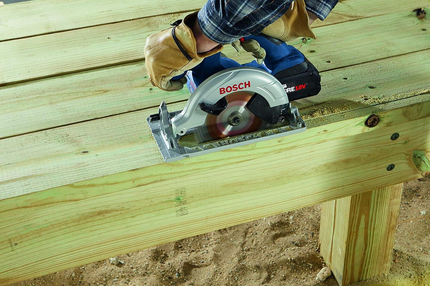 imageBosch CCS180B14A 18V 612 In Circular Saw Kit with 1 CORE18V 80 Ah Performance Battery