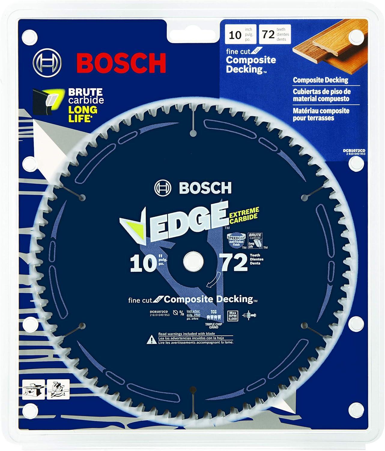 imageBosch DCB1072CD 10 In 72 Tooth Edge Circular Saw Blade for Composite Decking
