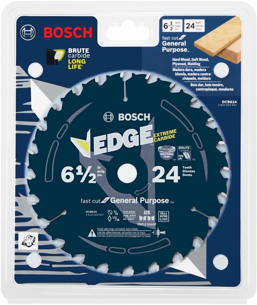 imageBosch DCB624 612 in 24 Tooth Edge Circular Saw Blade for General Purpose