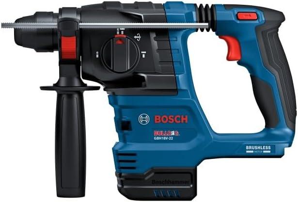imageBosch GBH18V22K24 18V Brushless SDSplus Bulldog In Rotary Hammer Kit with 2 CORE18V 4 Ah Advanced Power BatteriesTool Only
