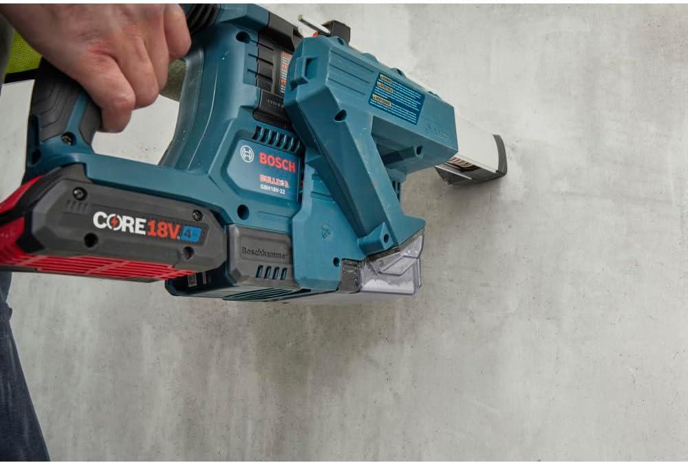 imageBosch GBH18V22K24 18V Brushless SDSplus Bulldog In Rotary Hammer Kit with 2 CORE18V 4 Ah Advanced Power BatteriesTool Only