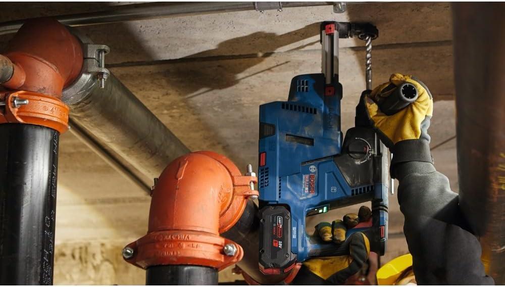 imageBosch GBH18V24CK24 18V Brushless Connected SDSplus Bulldog 1 In Rotary Hammer with 2 CORE18V 8 Ah High Power BatteriesIndustrial
