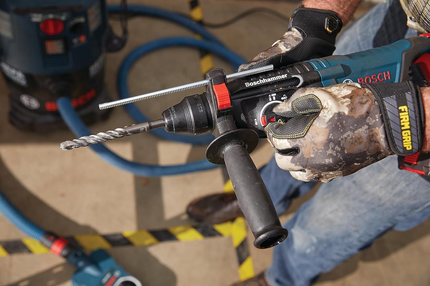 imageBosch GBH18V26DK24 18V EC Brushless SDSplus Bulldog 1 In Rotary Hammer Kit with 2 CORE18V 8 Ah High Power Batteries
