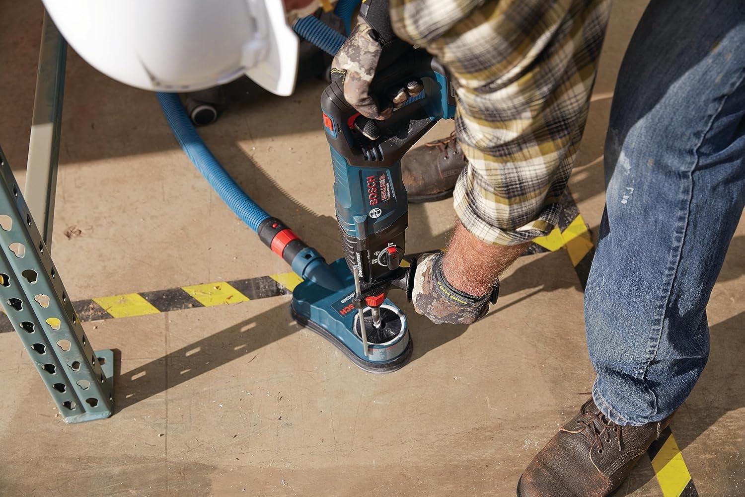imageBosch GBH18V26DK24 18V EC Brushless SDSplus Bulldog 1 In Rotary Hammer Kit with 2 CORE18V 8 Ah High Power Batteries