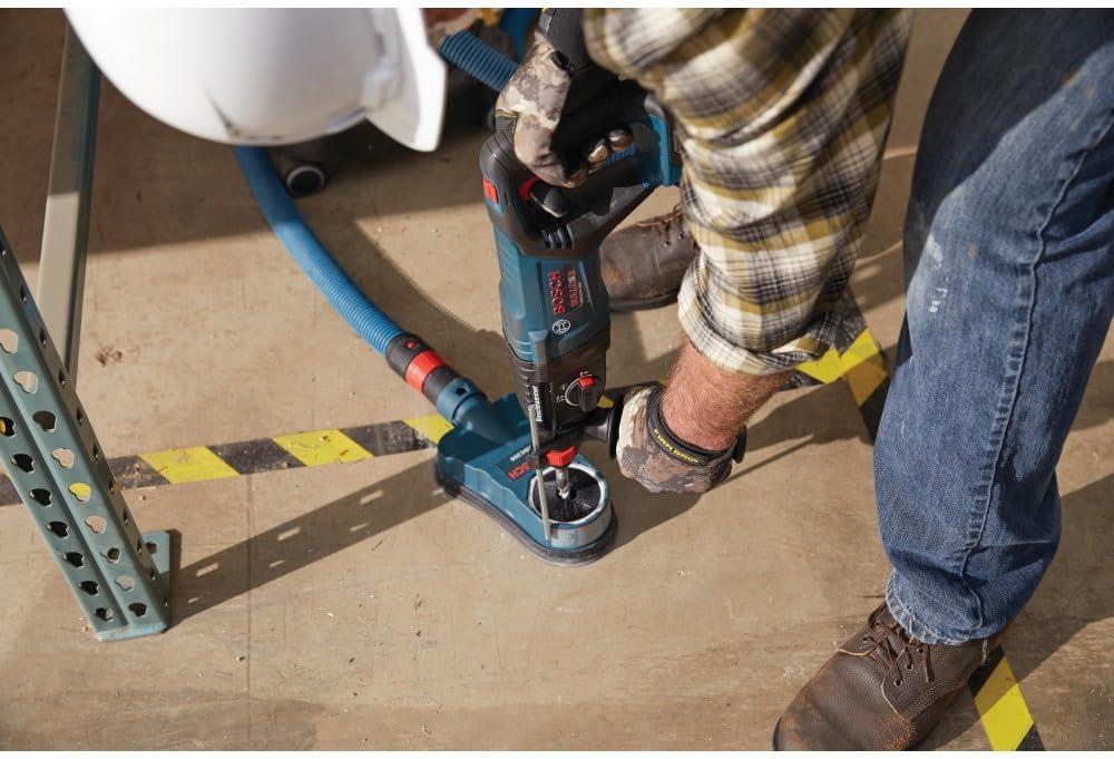 imageBosch GBH18V26DK25 18V EC Brushless SDSplus Bulldog 1 In Rotary Hammer Kit with 2 CORE18V 4 Ah Advanced Power Batteries