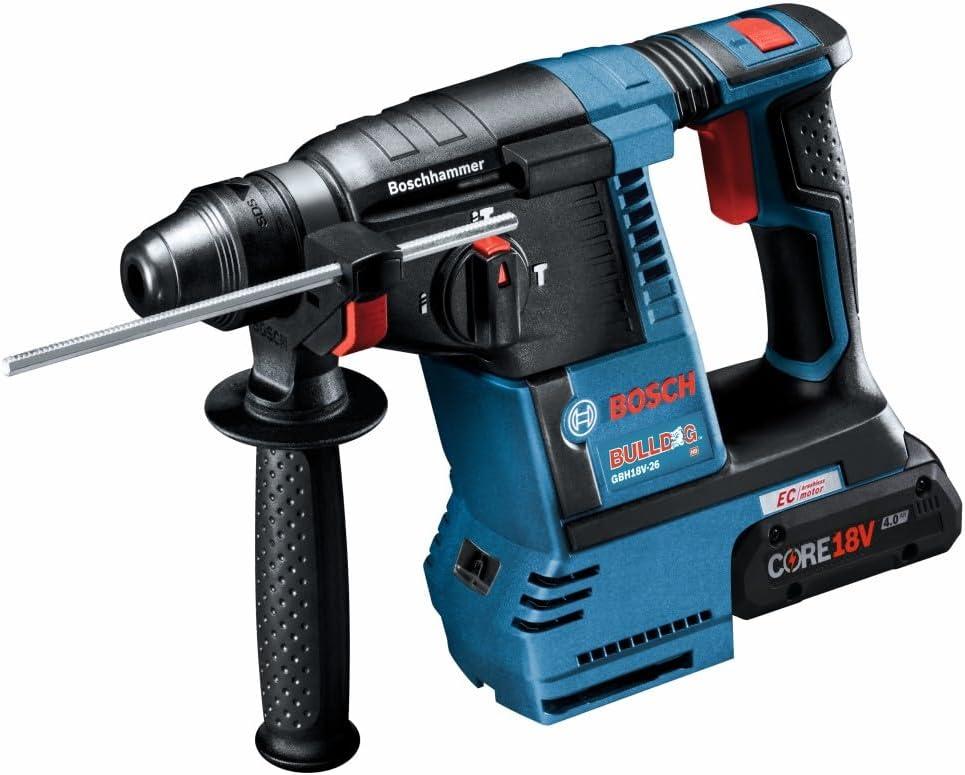 imageBosch GBH18V26K25 18V Brushless SDSplus Bulldog 1 In Rotary Hammer Kit with 2 CORE18V 40 Ah Compact BatteriesKit with 2 40 Ah Compact Batteries