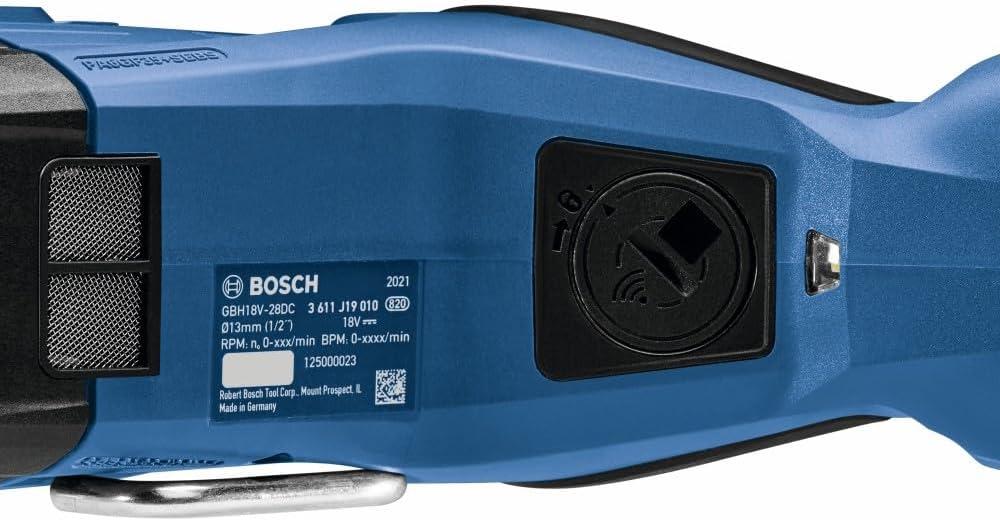 imageBosch GBH18V28DCN 18V Brushless ConnectedReady SDSplus Bulldog 118 In Rotary Hammer Bare ToolTool Only w Dhandle
