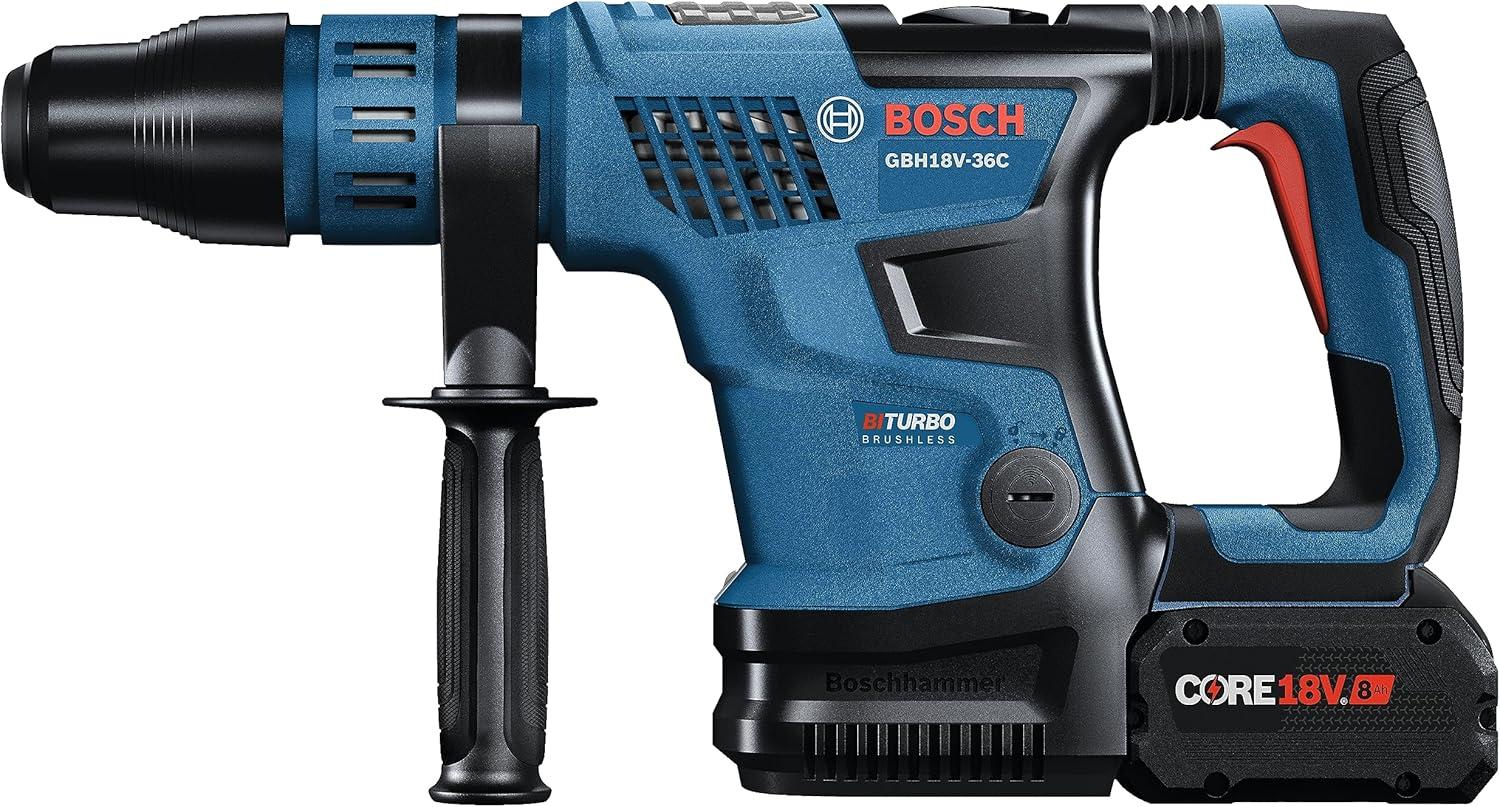 imageBosch GBH18V36CK24 PROFACTOR 18V ConnectedReady SDSmax 1916 In Rotary Hammer Kit with 2 CORE18V 8 Ah High Power BatteriesIndustrial