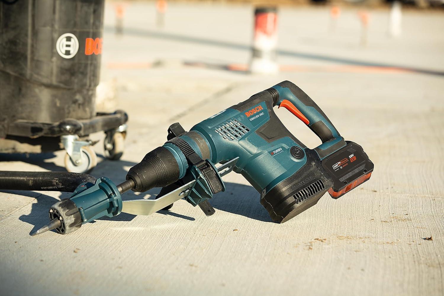 imageBosch GBH18V36CK24 PROFACTOR 18V ConnectedReady SDSmax 1916 In Rotary Hammer Kit with 2 CORE18V 8 Ah High Power BatteriesTool Only