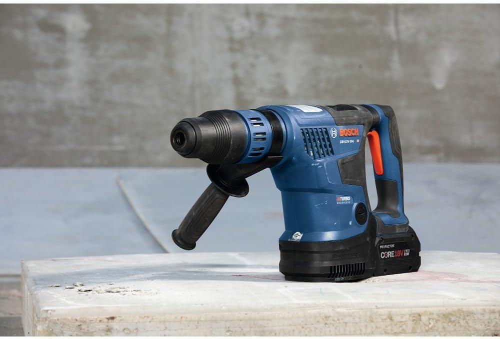 imageBosch GBH18V36CK24 PROFACTOR 18V ConnectedReady SDSmax 1916 In Rotary Hammer Kit with 2 CORE18V 8 Ah High Power BatteriesTool Only