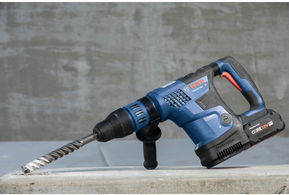 imageBosch GBH18V36CK24 PROFACTOR 18V ConnectedReady SDSmax 1916 In Rotary Hammer Kit with 2 CORE18V 8 Ah High Power BatteriesTool Only