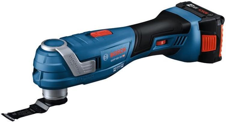 imageBosch GOP18V34N 18V Brushless StarlockPlus Oscillating MultiTool Bare Toolw 18V 2 Ah Battery