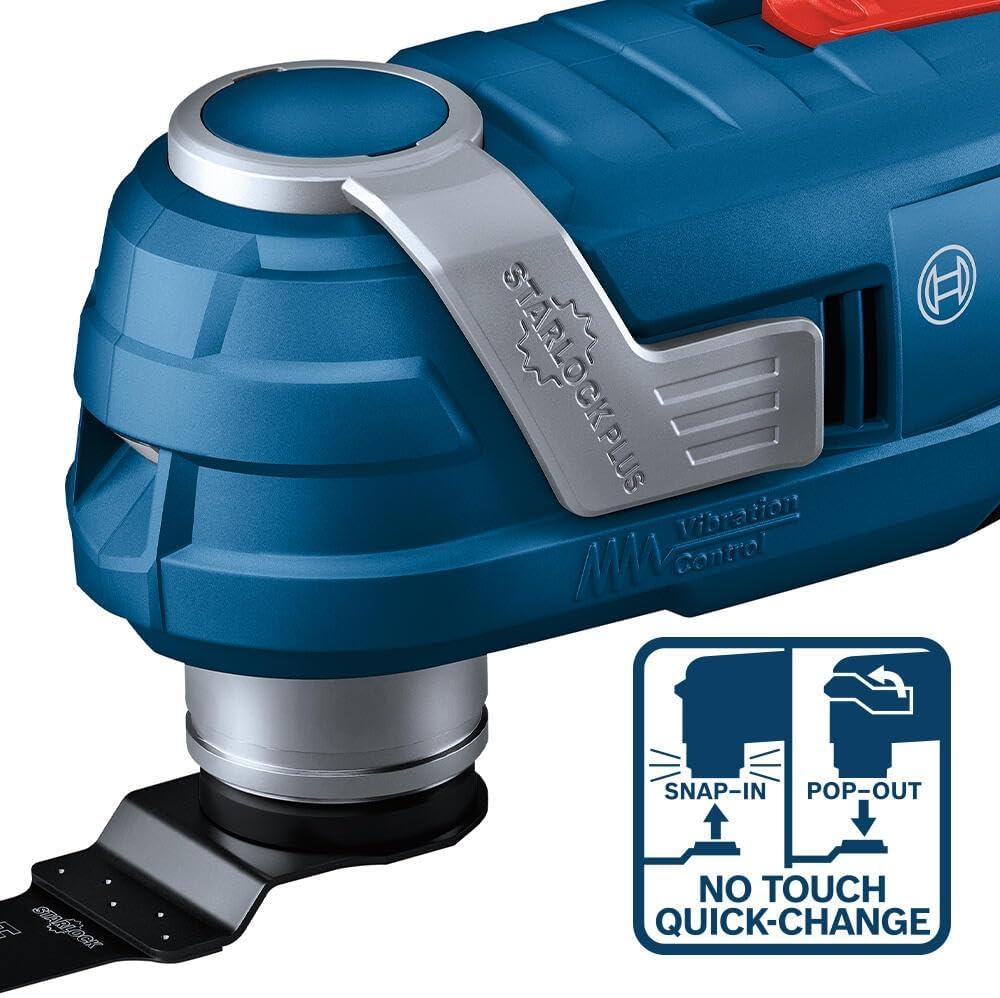 imageBosch GOP18V34N 18V Brushless StarlockPlus Oscillating MultiTool Bare Toolw 18V 2 Ah Battery