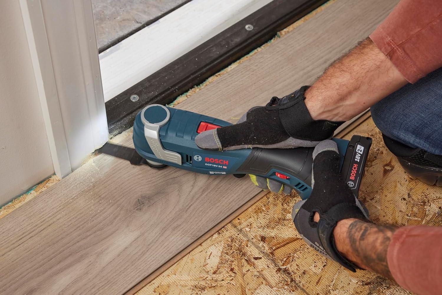 imageBosch GOP18V34N 18V Brushless StarlockPlus Oscillating MultiTool Bare Toolw 18V 2 Ah Battery