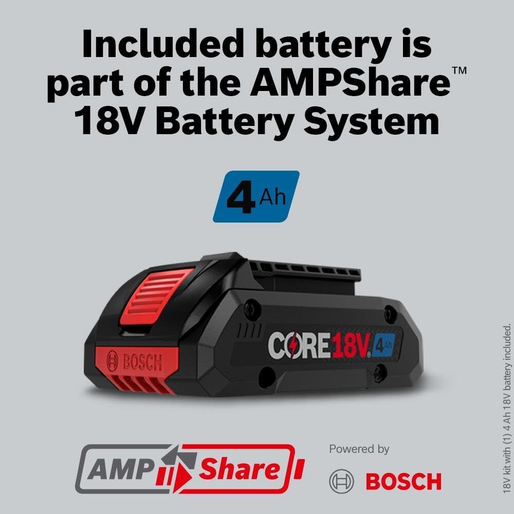 imageBosch GOP18V34N 18V Brushless StarlockPlus Oscillating MultiTool Bare Toolw 18V 4 Ah Battery