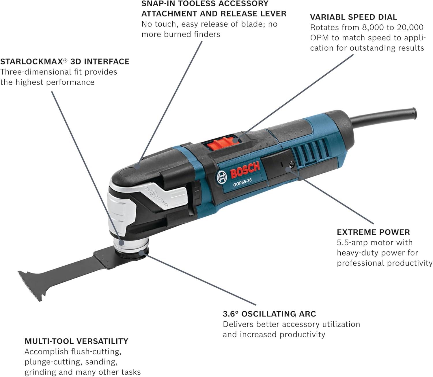 imageBosch GOP5536C1 StarlockMax Oscillating MultiTool Kit
