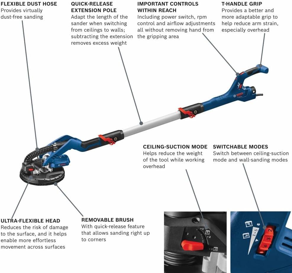 imageBosch GTR5585 9 In Drywall Sander Kit
