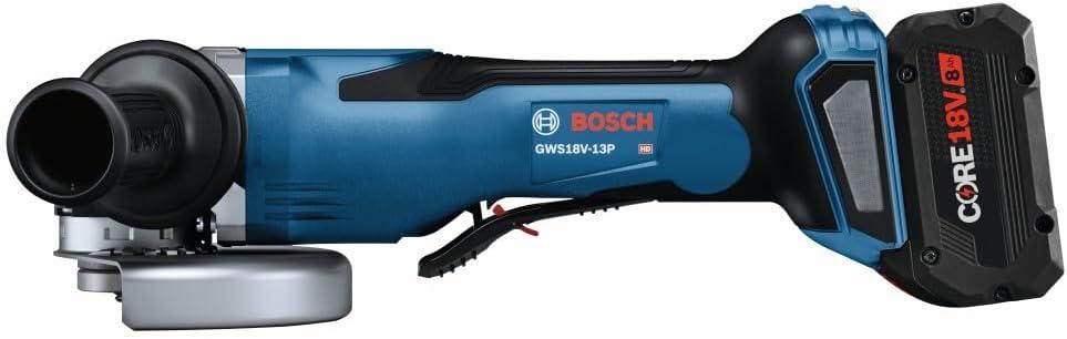 imageBosch GWS18V13PB14 PROFACTOR 18V 5 6 In Angle Grinder with No LockOn Paddle Switch with 1 CORE18V 8 Ah High Power Battery
