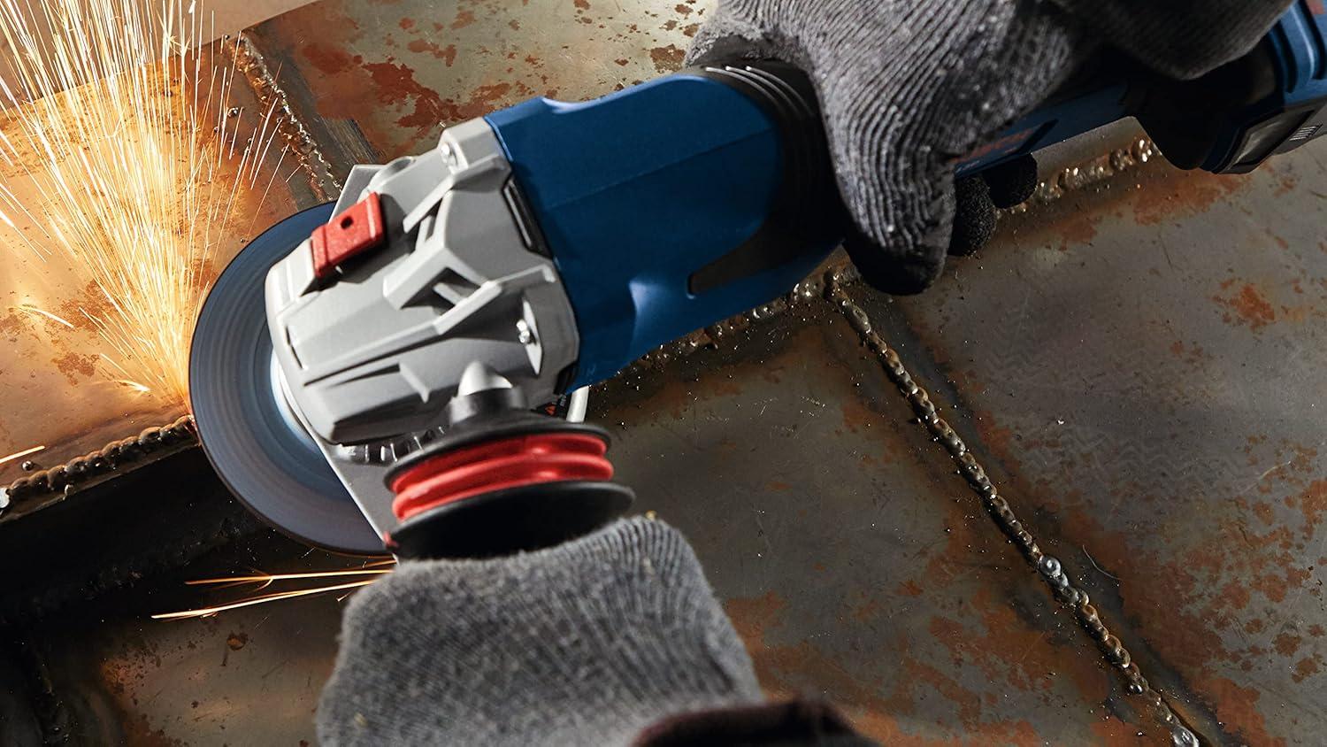 imageBosch GWS18V13PB14 PROFACTOR 18V 5 6 In Angle Grinder with No LockOn Paddle Switch with 1 CORE18V 8 Ah High Power Battery