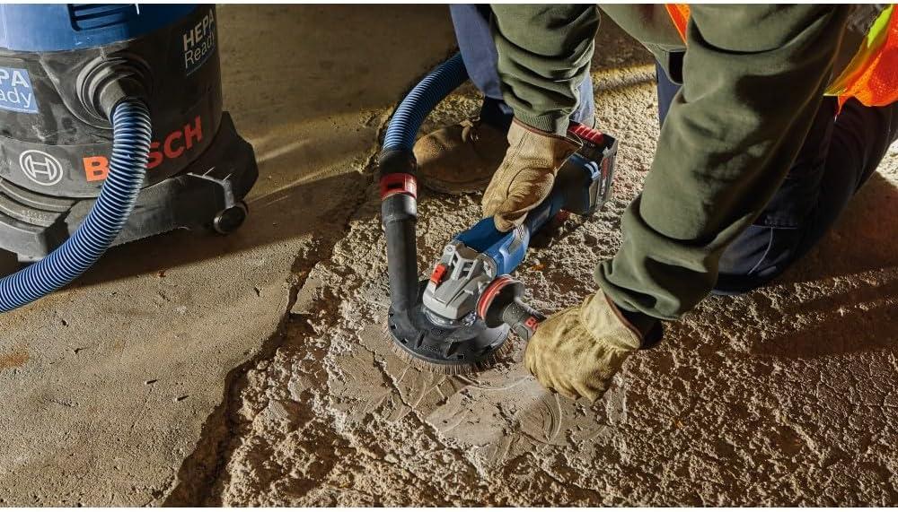 imageBosch GWS18V13PB14 PROFACTOR 18V 5 6 In Angle Grinder with No LockOn Paddle Switch with 1 CORE18V 8 Ah High Power Battery