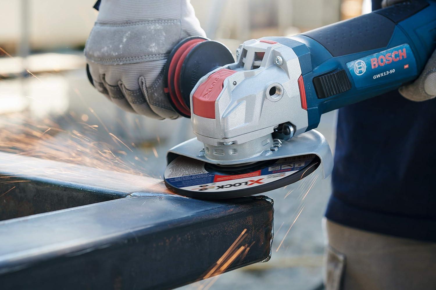 imageBosch GWX1045DE 412 In XLOCK Ergonomic Angle Grinder with No LockOn Paddle Switch111 in