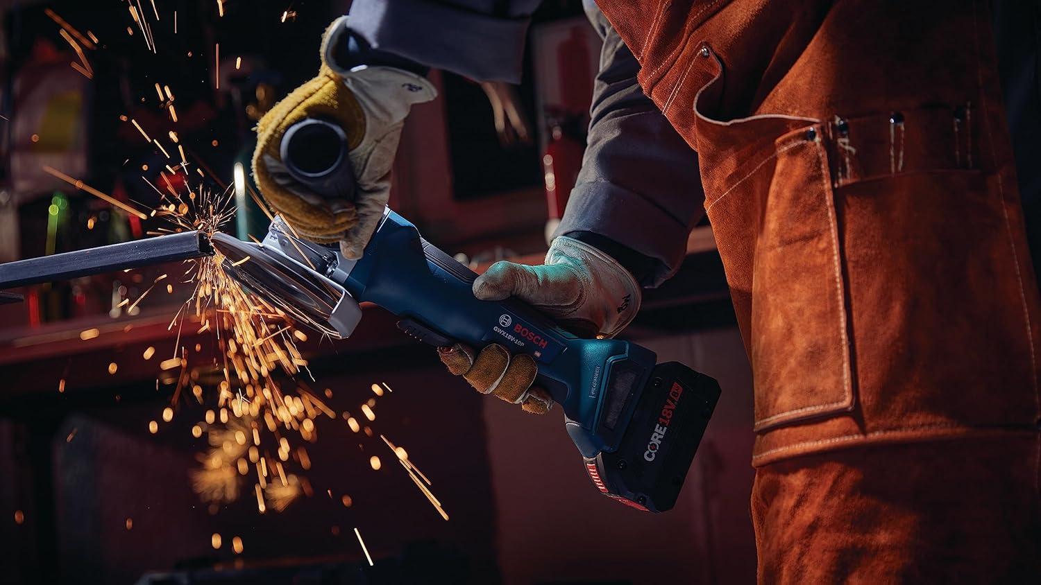imageBosch GWX18V10PN 18V XLOCK Brushless 412 5 In Angle Grinder with No LockOn Paddle Switch Bare Tool