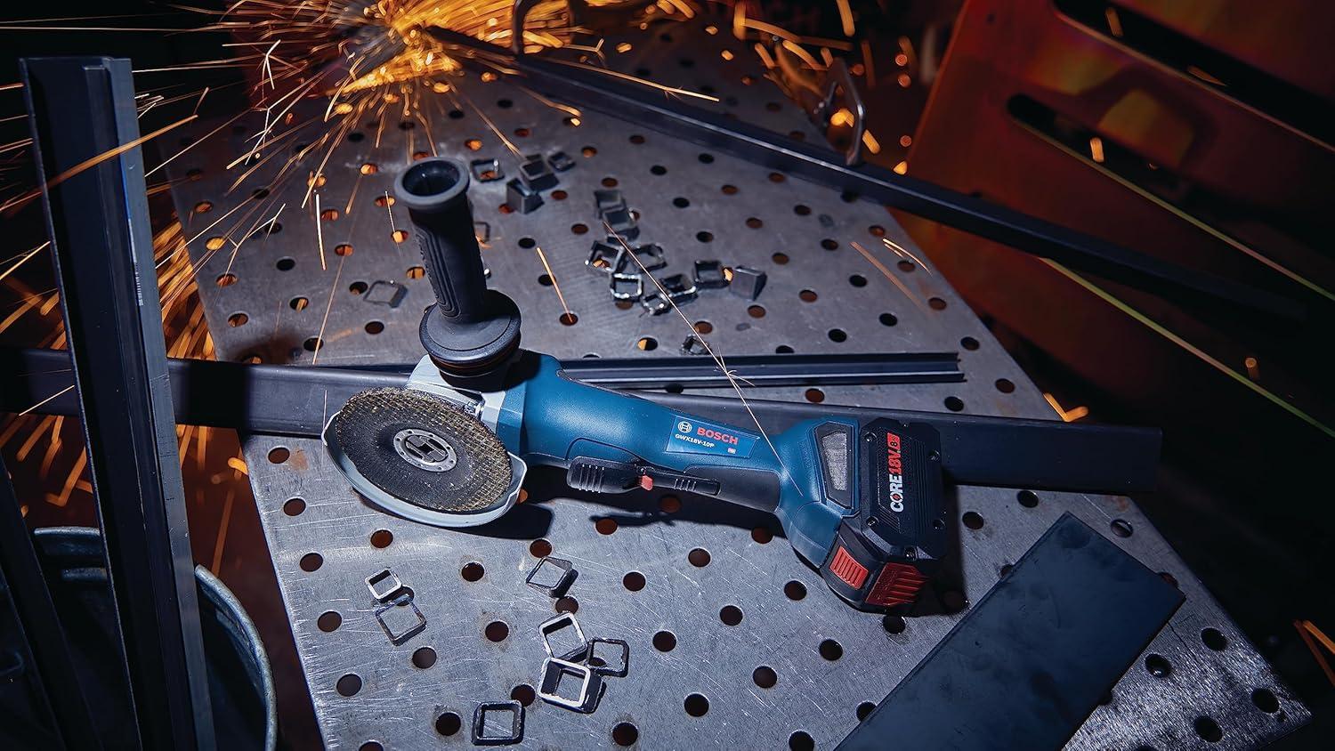imageBosch GWX18V10PN 18V XLOCK Brushless 412 5 In Angle Grinder with No LockOn Paddle Switch Bare Tool