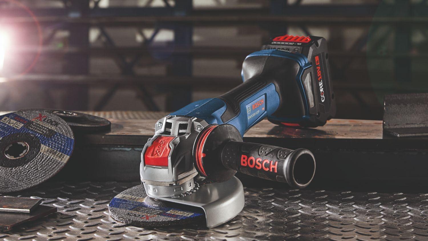 imageBosch GWX18V13PN PROFACTOR 18V XLOCK 5 6 In Angle Grinder with No LockOn Paddle Switch Bare Tool